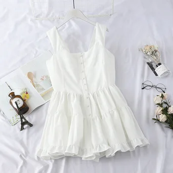 

Vintage Pleated Short Jumpsuits Women 2020 Summer Casual Black Sleeveless A-Line Jumpsuits Sexy Slim Beach Party Jumpsui Vestido