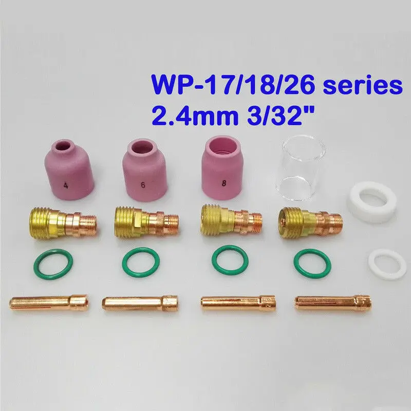 18 TIG сварочный фонарь с газовыми линзами керамический сопло Pyrex Cup Kit Для WP17/18/26