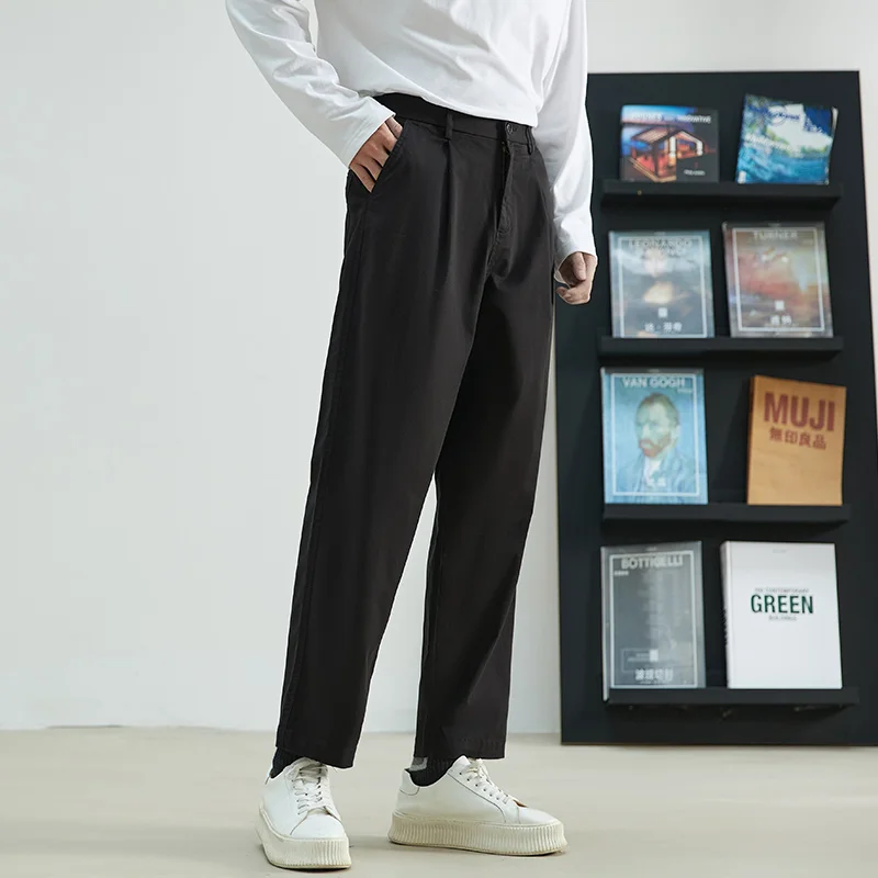 

Брюки SEMIR мужские прямые повседневные, свободные модные брендовые штаны, Стрейчевые простые брюки-стрейч для мужчин, осень 2021