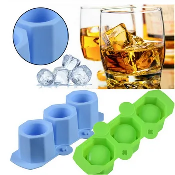 

3 Holes Round Geometric Polygonal Concrete Flower Pot Vase Mold Cactus Cement Molds Silicone DIY Aromatherapy Candle #25