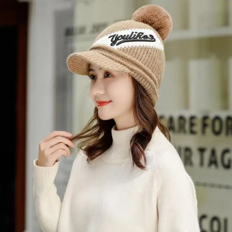 Шапки Skullies, зимняя шапка, комплект, шарф для девочек, шапки Gorras, вязаная шапка, женская теплая шапка, шапки для женщин, шапочки, шапки