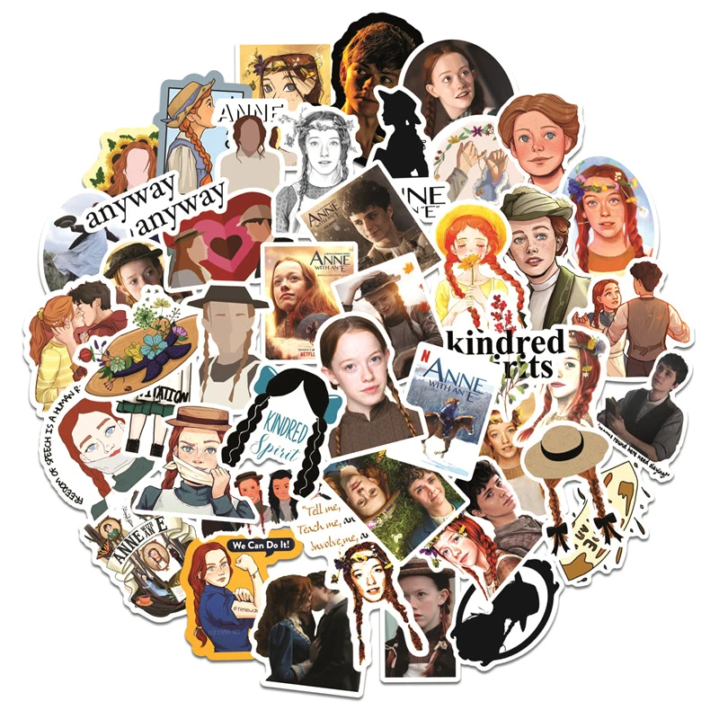 10/30/50 unids/pack Anne con una E temporada clásico TV mostrar pegatinas nevera coche casco DIY caja de regalo bicicleta guitarra portátil
