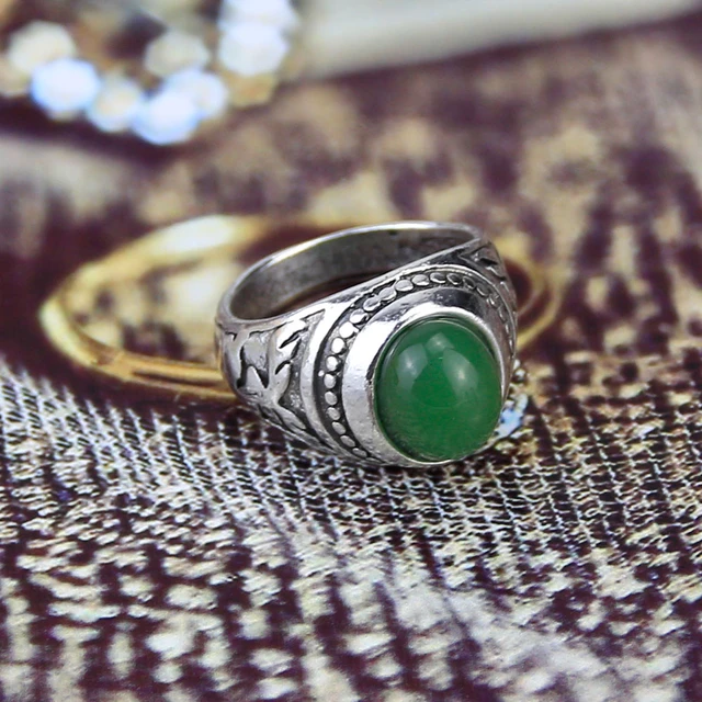 Emerald Gold Ring - Split Paved Band, Vintage Emerald Ring, Solitaire –  Adina Stone Jewelry
