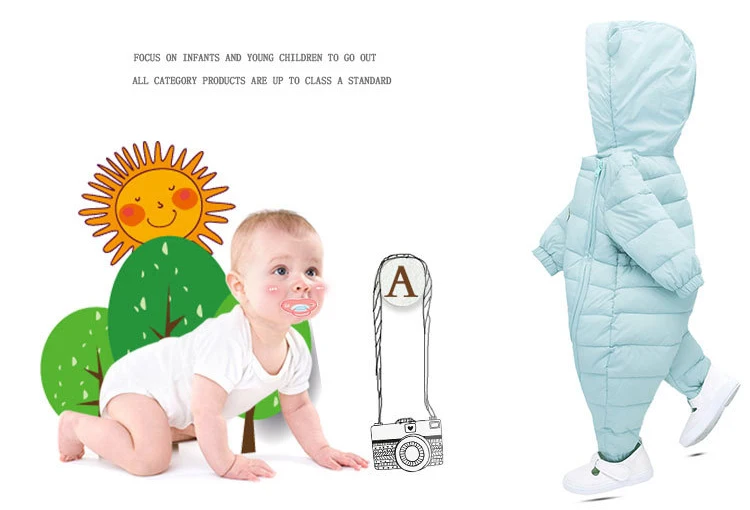 Dollplus детские комбинезоны, комбинезон, одежда для мальчиков и девочек, зимние комбинезоны с капюшоном, плотный хлопковый наряд, комбинезон для новорожденных, Детский костюм