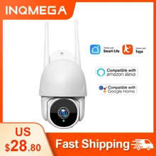 INQMEGA Wifi TUYA камера Smart Cloud 1080P PTZ IP наружная камера с автоматическим отслеживанием Google Home Alexa камера видеонаблюдения CCTV