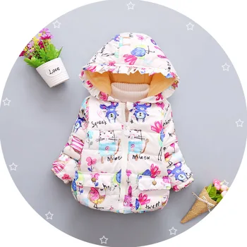 

New Girls Jacket Infant Baby Hooded Winter Coats 9M-6 Old Newborn Autmumn Winter 9BA017