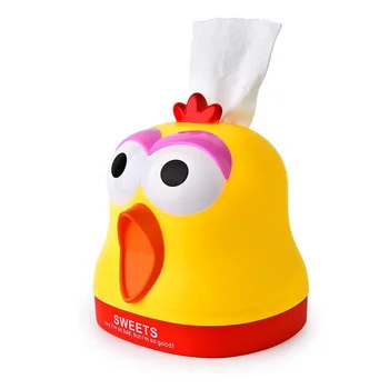 

Tissue Storage Box Cartoon Chicken Paper Organizer Home Living Room Desktop Coffee Table Bathroom Roll Carton Paper Holder