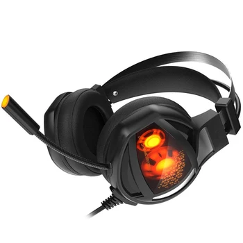 

V9 Portable Dual Moving Coil Headphone Game Earphone Stereo Sweatproof USB Wired Headset with Pluggable Microphone