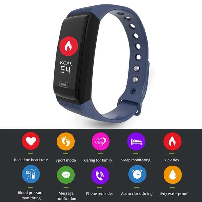 

Text Smart Watch USB Charging Kids Sprots Smartwatch Blood Pressure Monitor Women Men Smart Wristband Watches