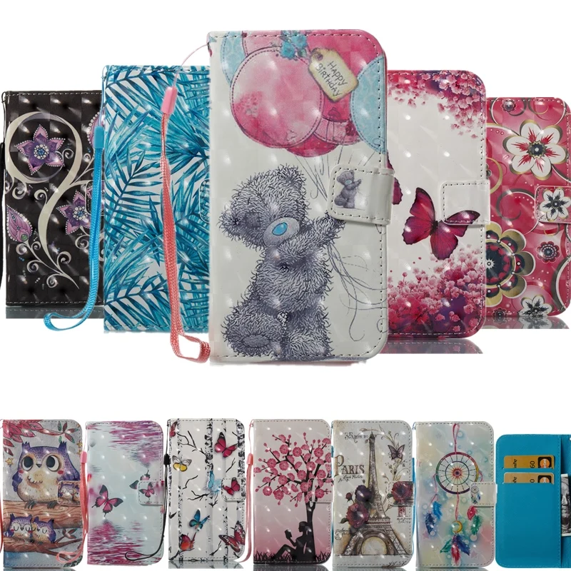 

PU Leather Wallet Phone Case for iPhones 7/8/6 plus iphone 10 iphone X/Xr Flip Cases For iphone Xs Max Stand 3D Cartoon Cover