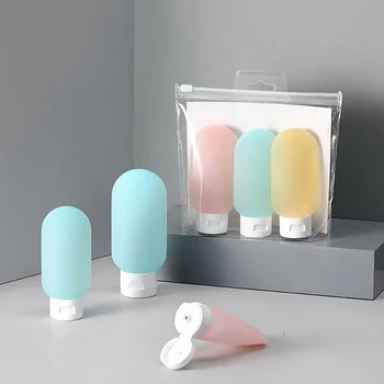 

3pcs/set 60ml Original Color Empty Bottle Tourism Portable Lotion Gel Refillable Bottles Beauty Travel cosmetics kits2020