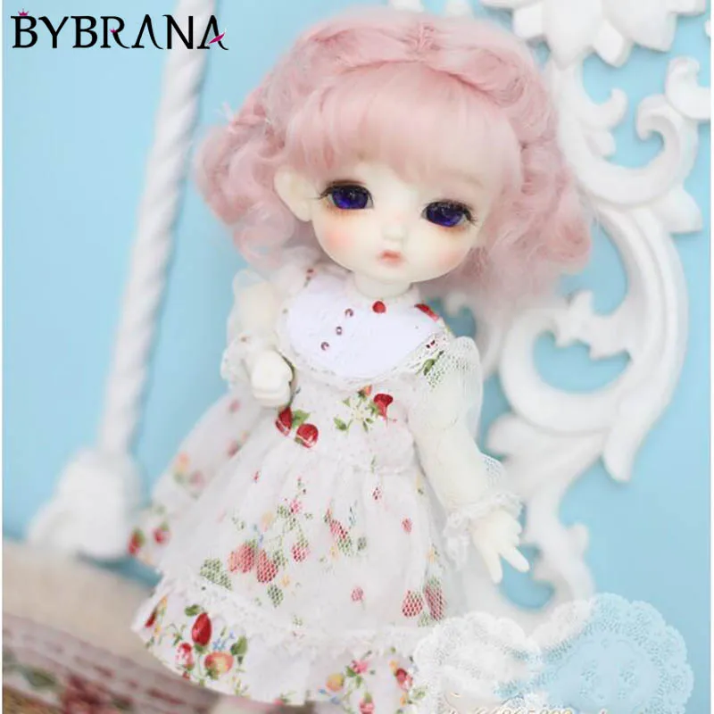 Парик для куклы Bybrana Bjd 1/3 1/4 1/6 1/8 из мохера принцессы с двойной оплеткой Короткие