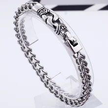 Trendy 6MM Wide 316L Stainless Steel Bracelet Chain For Men Bangles Armband For Friends Male Jewelry Accessories Dropshipping