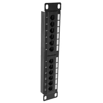 

Cable Trays UTP 12Port Cable Rack CAT6A RJ45 Ethernet Network Data Patch Panel Without Bracket Self Locking Cable Ties