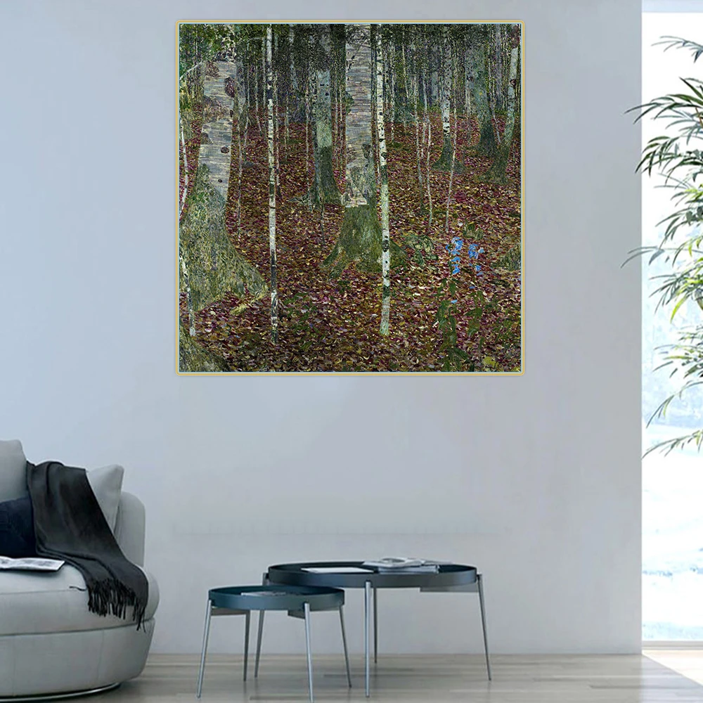 Цитон Густав Климт Birch Березовое дерево Canvas холст искусство картина маслом