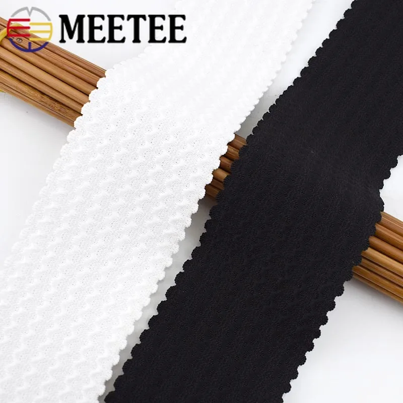 Meetee 5/10 метров 6 см полиэстер волна Эластичная лента юбка брюки пояс Резиновая лента тесьма DIY тканевый пояс, аксессуары для шитья