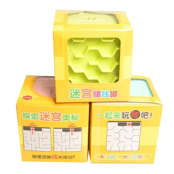 

Children's intellectual maze toy 3D three-dimensional labyrinth piggy bank transparent bead six-sided magic cube adult toy