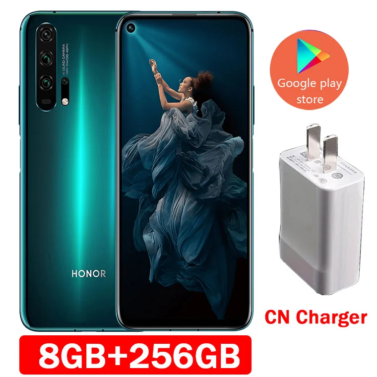 8GB 256GB Green Honor 20 pro мобильный телефон полный экран AI камера Восьмиядерный отпечатков пальцев ID NFC android 9 - Цвет: 8GB 256GB Green
