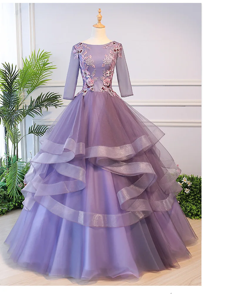 Дешевые Бальные платья vestido Debutante с объемным цветочным рисунком, длинное женское платье для выпускного вечера 16 милых платьев, бальные платья
