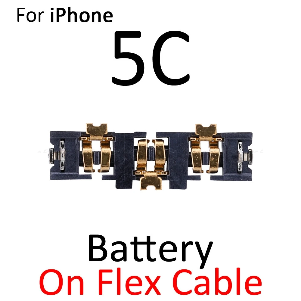 2 шт. разъем для аккумулятора внутренний разъем панели для iPhone 5 5S SE 5C 6 6S Plus держатель батареи Клип на гибкий кабель материнской платы - Цвет: On Flex 5C