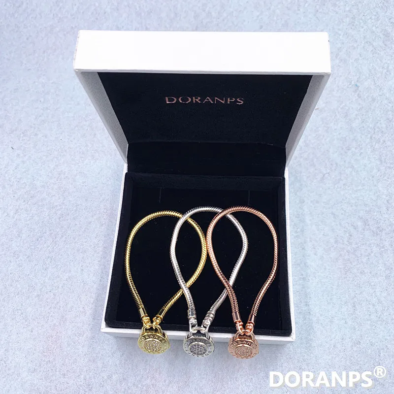 Прекрасные серебряные 925 бусины DORANPS для браслетов pandoras, женский браслет, браслет, рождественские подарки, 1pz