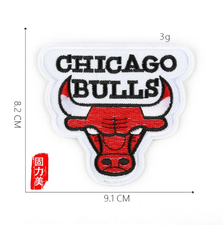 7 шт баскетбольная команда stickerCHICAGO BULLS глажка на патч - Цвет: 7pc