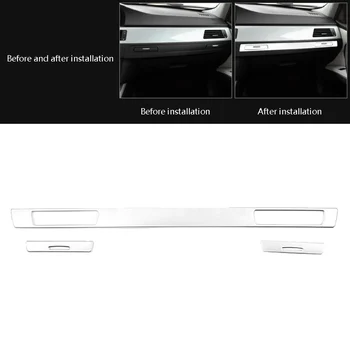 

Chrome ABS Dashboard Cup Holder Decoration Strips Trim Stickers For-BMW 3 Series E90 E92 2005-2012 LHD