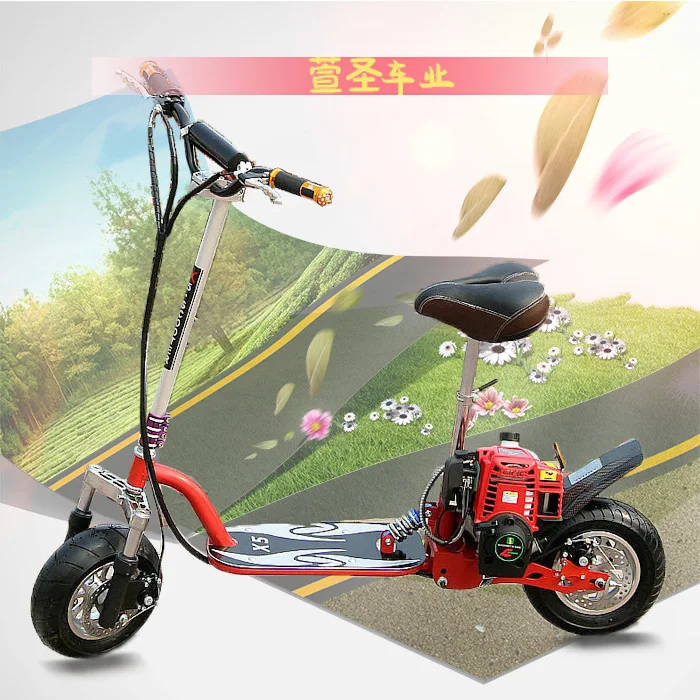Mini 4 Stroke Engine Petrol Scooters Hydraulic Front scooter Vacuum Tire Gas Scooter