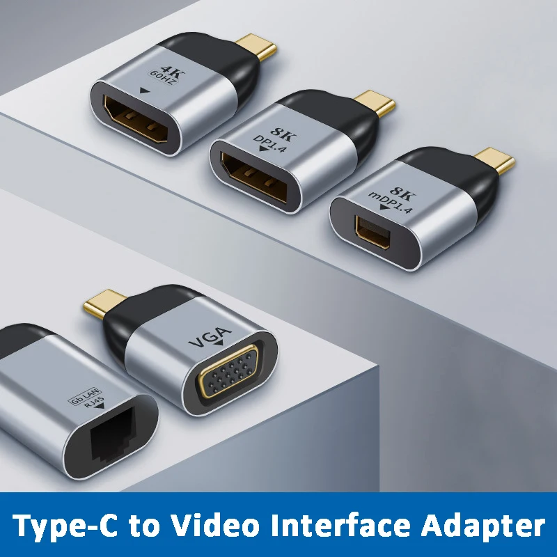 Адаптер UHD 8K Type C на DP/HDMI-совместимый/VGA/Mini DP/RJ45 Gigabit Ethernet для MacBook Pro/Air SAMSUNG 4K @ 60 Гц |