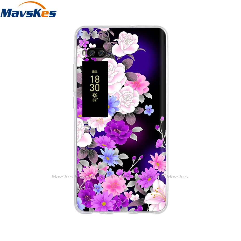 For Meizu Pro 7 Case 5.2" Fundas Coque Back Cover For Meizu Pro 7 Plus 5.7" Phone Cases Soft TPU Painted Silicone Bumper Shell 