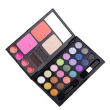 ABVP набор инструментов для макияжа, Косметика для макияжа, включая тени для век, румяна, пудра, блеск для губ с коробкой для макияжа, набор для макияжа