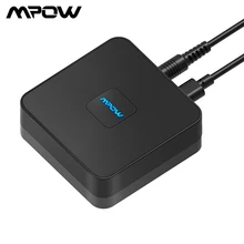 Mpow BH100 Bluetooth приемник беспроводной аудио адаптер со встроенным шумоизолятором 3,5 мм аудио разъем для ТВ домашняя автомобильная аудиосистема