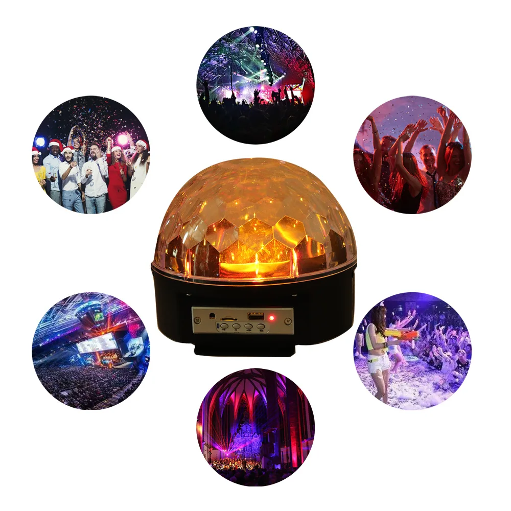 Диско шар светильник светодиодный Bluetooth динамик вечерние светильник MP3-плеер лазерная проекционная лампа DJ сценический светильник ing эффект для рождественского декора