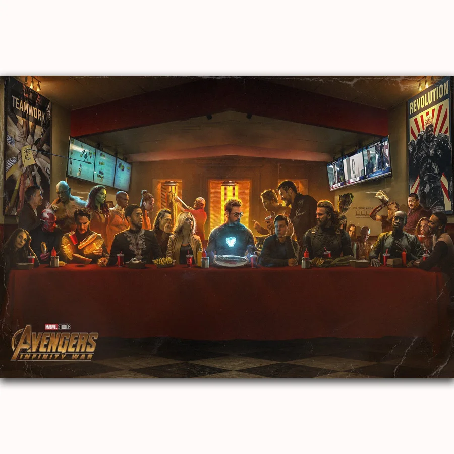 MQ3538 хит, Мстители, Бесконечная война, Мстители 3, фильм MARVEL, художественный плакат, Шелковый Холст, украшение для дома, Настенная картина, печать