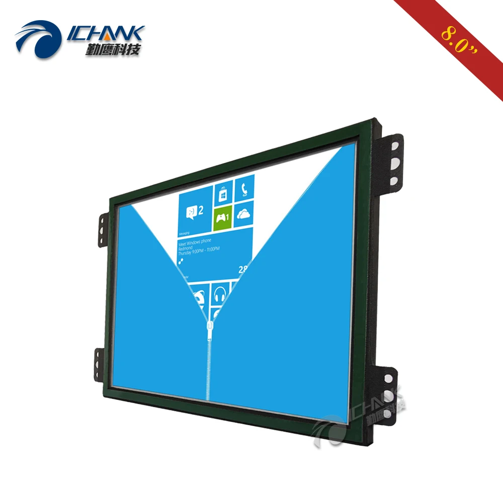 ZK080TN-LR2/8 дюймов 1024x768 BNC VGA HDMI металлический чехол открытая Встроенная рамка промышленное медицинское оборудование монитор ЖК-экран дисплей