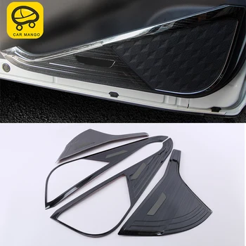 

CARMANGO for Toyota C-HR 2018-2020 Auto Car Door Anti-kick Pad Protector Frame Chrome Trim Stickers Covers Interior Accessories