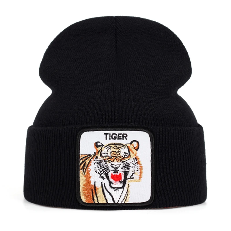 Новинка 2020 модная облегающая шапка tiger для мужчин и женщин на осень зиму с