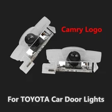2X для Toyota Camry XV70 XV50 XV40 70 50 40 V70 V50 V40 2007- светодиодный Camry логотип двери автомобиля светильник лазерный проектор лампа