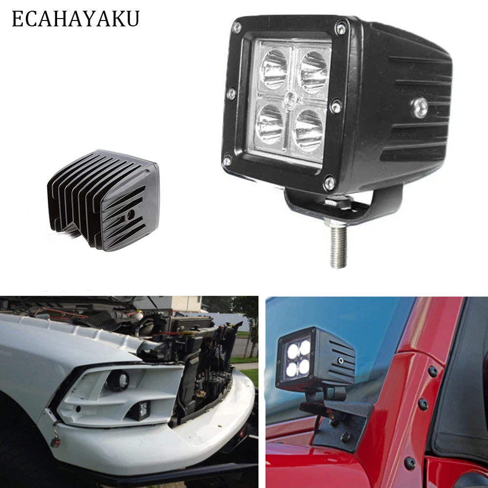 ECAHAYAKU 2 шт. Dually Cube 3 дюйма светодиодный светильник 6000K 12V 24V водонепроницаемый 12W 1080lm