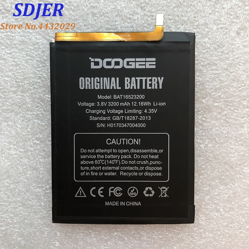 Аккумулятор BAT16523200 MTK6750 3200 мА ч Для DOOGEE Y6 Y6C | Мобильные телефоны и аксессуары