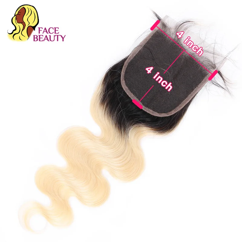Facebeauty 1B/613 блонд Омбре два тона темные корни 2/3/4 бразильские волнистые