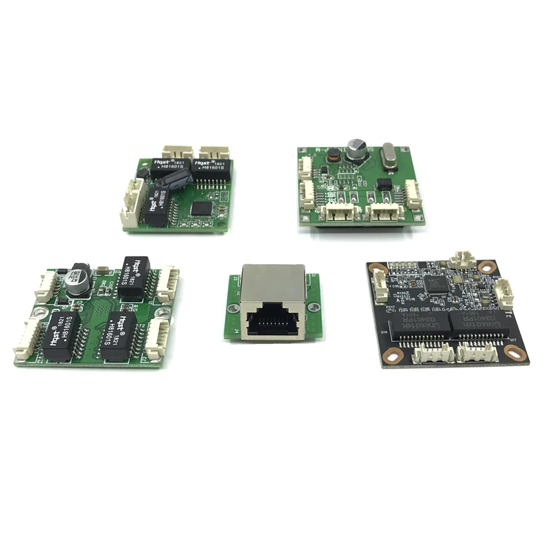 Mini PCBA switch module PBC OEM module mini size 3/4/5 Ports Network Switches Pcb Board mini ethernet switch module 10/100Mbps lolin d1 mini v4 0 0 esp8266 4mb wifi development board module