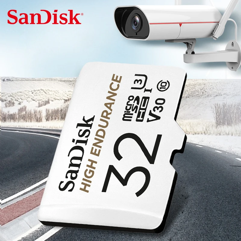 SanDisk высокопрочная Micro SD 128 ГБ 32 ГБ 64 Гб 256 ГБ U3 V30 4K Micro SD карта памяти SD/TF флэш MicroSD карта для монитора видео