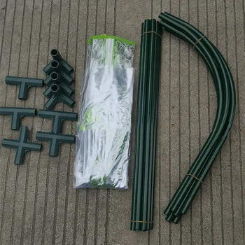 

Transparent PVC Cover Tunnel Greenhouse Grow House Steel Frame Gardening Bent Tubes Connectors Greenhouse