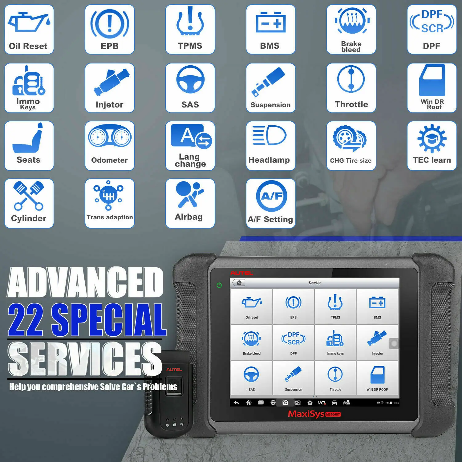 £633.28 Autel Maxisys Ms906bt Obd2 Auto Diagnostic Tool Scanners Ecu Coding