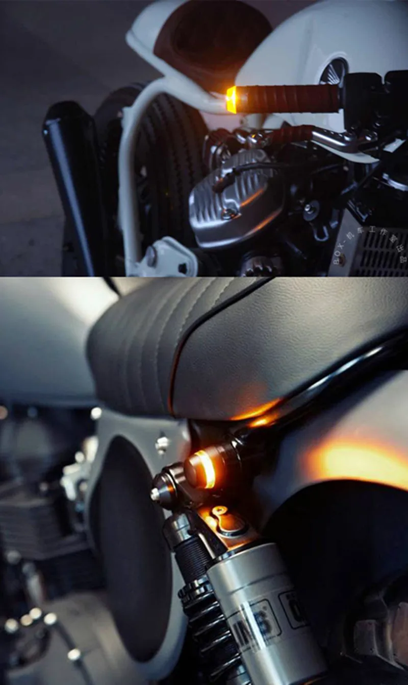 1 шт. 12 В 6 в мотоцикл Руль конец светодиодный указатель поворота Универсальный 22 мм сигнальные фары свет Мото Аксессуары