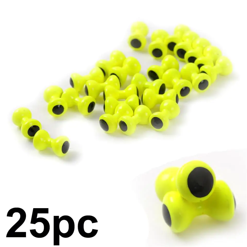 Fluo Yellow-25pc Maximumcatch 25 шт. окрашенные свинцовые глаза мухобойка бусины гантели мухобойка материал - Цвет: Fluo Yellow-25pc