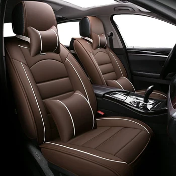 

Universal Leather Car Seat Covers for Alfa Romeo Giulia Stelvio 5 seat covers accessories Car-Styling automobile car covers car