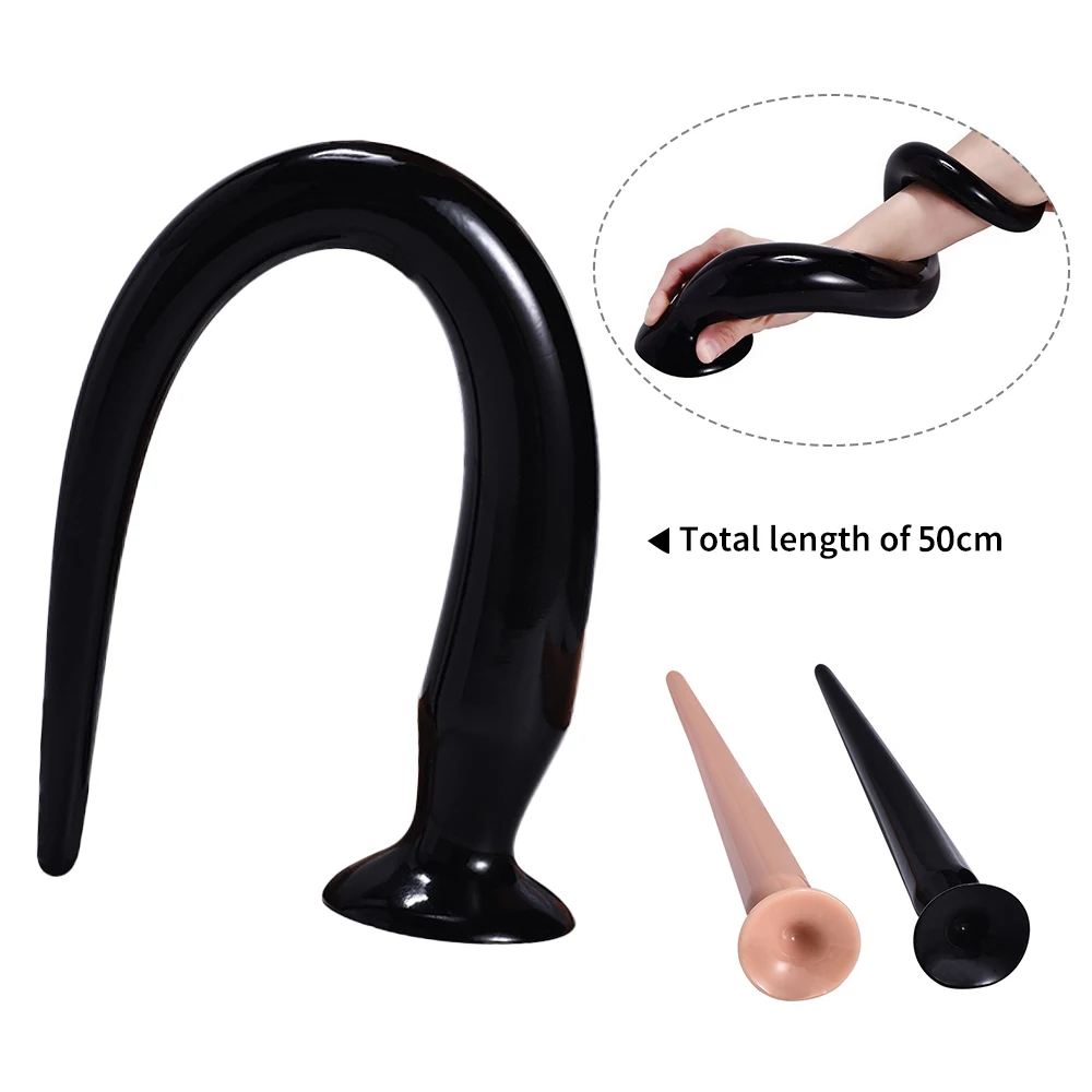 50 CM Super Long Anal Tail Plug Prostate Massager Snake Dildo Anus Masturbator Products For Adults Sex Toys Man Woman | Красота и