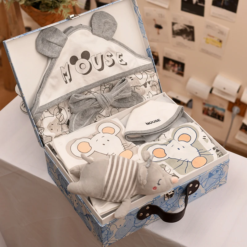 Geschenkdoos Voor Pasgeboren Baby 'S In Het Jaar Van Rat, Kleding Set Pasgeboren, jongens En Meisjes Herfst Geschenkdoos Voor Pasgeboren Baby 'S In Het Jaar Van Rat, Kleding Set Pasgeboren, jongens En Meisjes Herfst